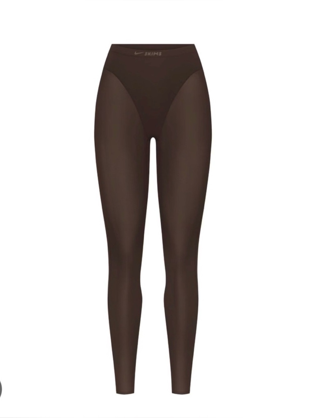 NIKE SKIMS NikeSkims WEIGHTLESS LAYERS HIGH WAISTED V PANEL LEGGINGS DARK ROAST